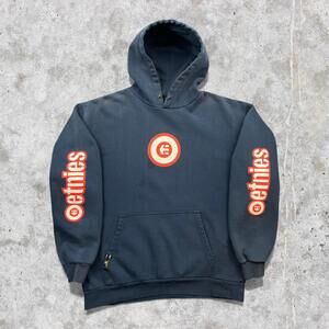 2000's Etnies Navy Tri-Hit Skate Graphic Hoodie